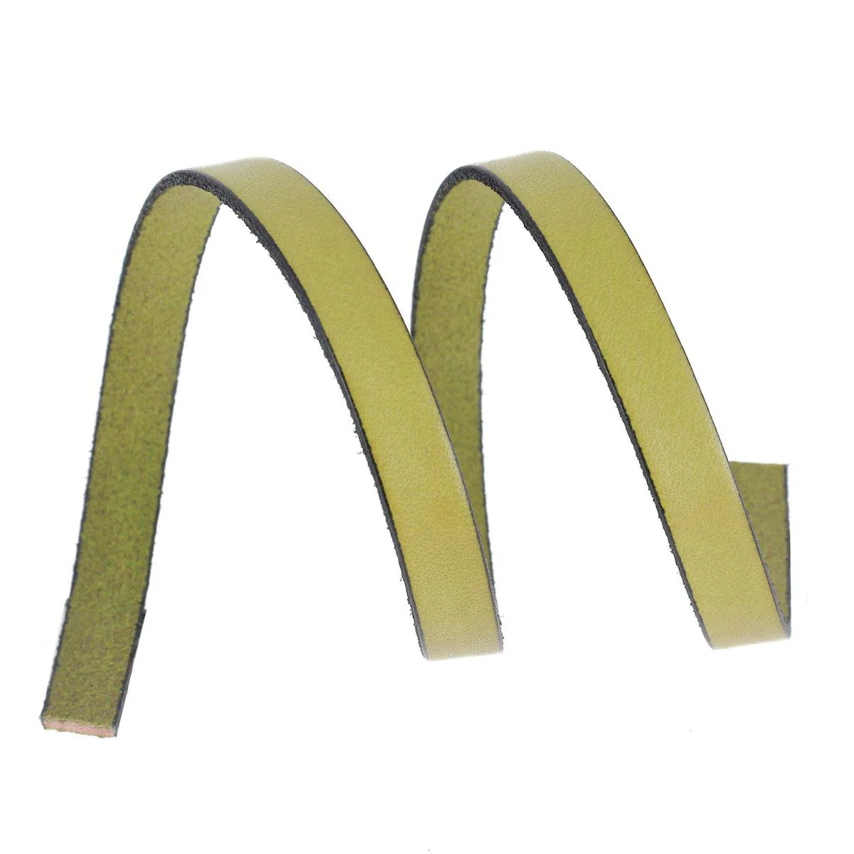 Lacet en cuir plat 10mm tranches noires - Les 10 cm - Image 9