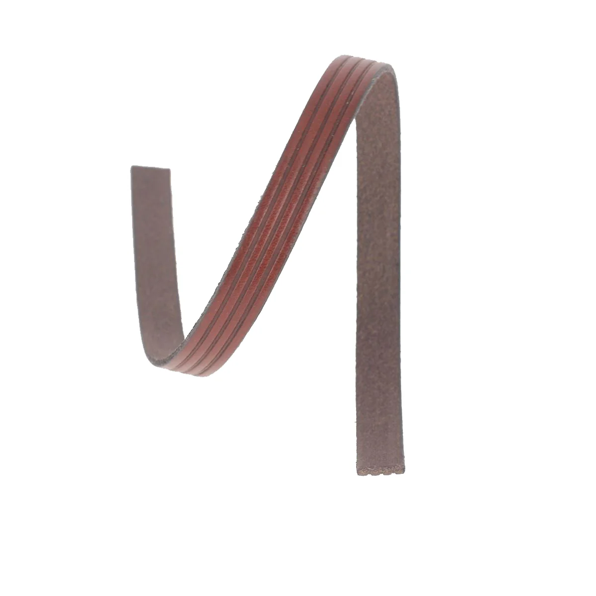 Lacet en cuir plat effet 4 bandes 10mm - Les 10cm - Image 17