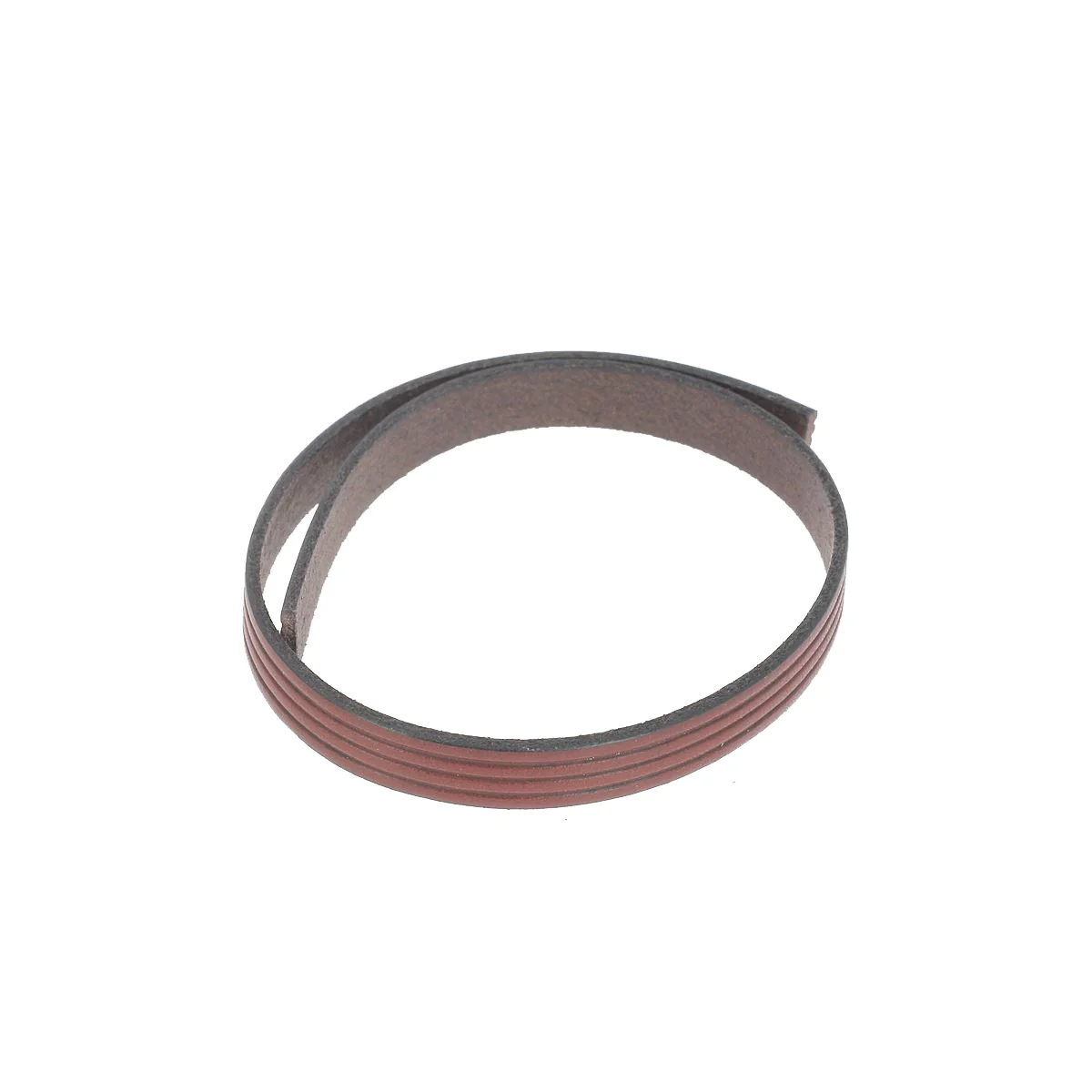 Lacet en cuir plat effet 4 bandes 10mm - Les 10cm - Image 18