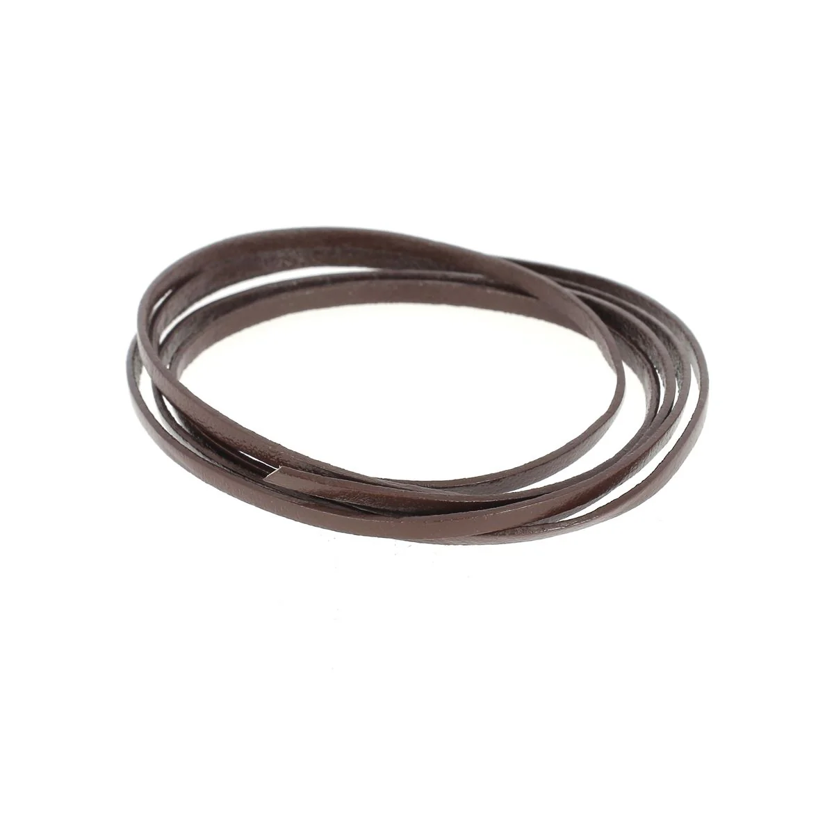 Lacet en cuir pigmenté Plat - Largeur 3mm - Image 11