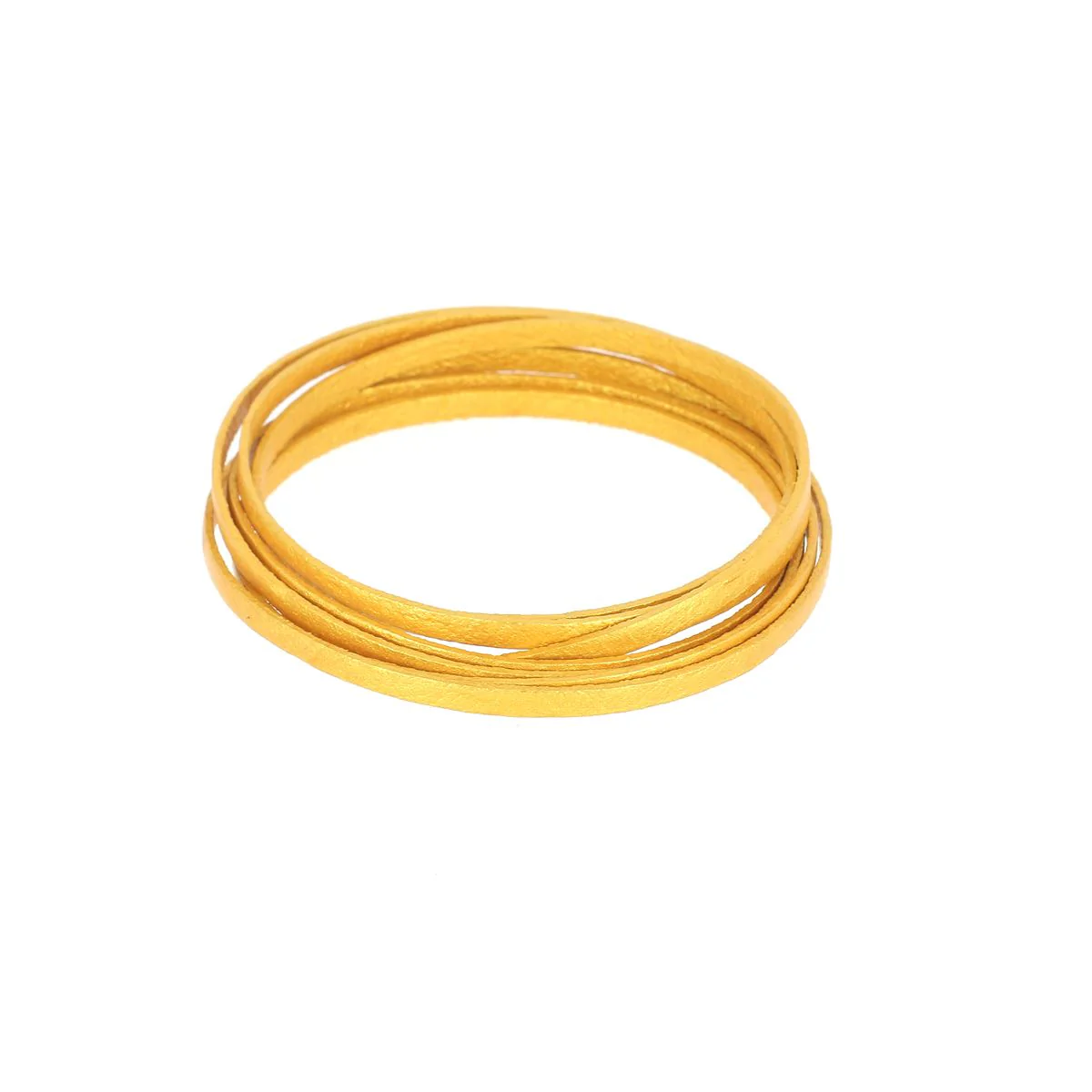 Lacet en cuir pigmenté Plat - Largeur 3mm - Image 17