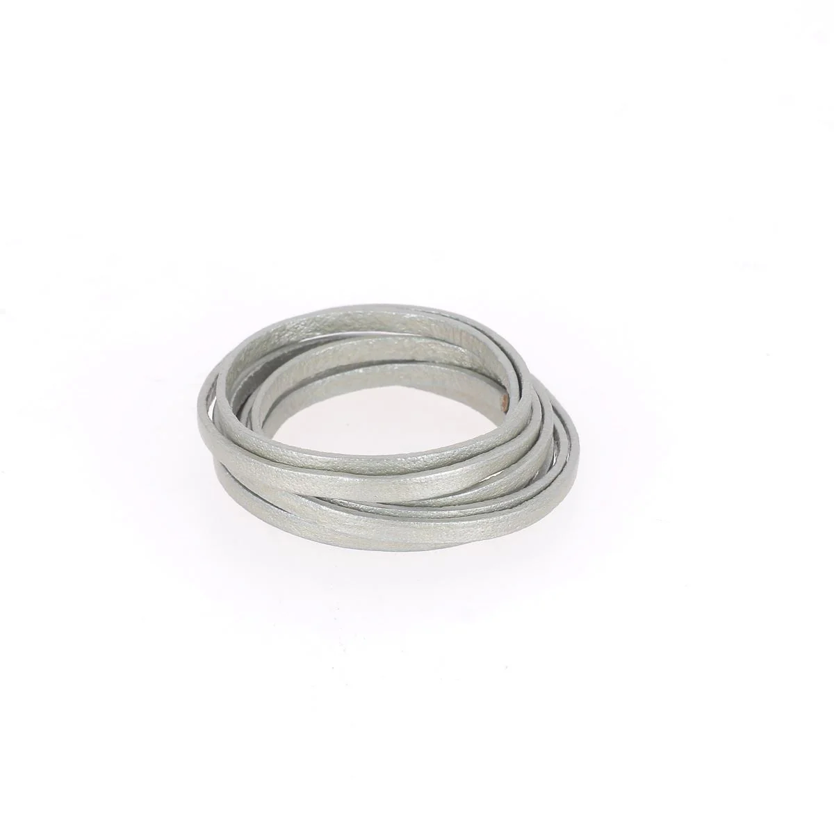 Lacet en cuir pigmenté Plat - Largeur 3mm - Image 6