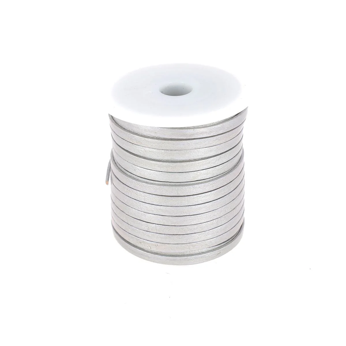 Lacet en cuir pigmenté Plat - Largeur 4mm