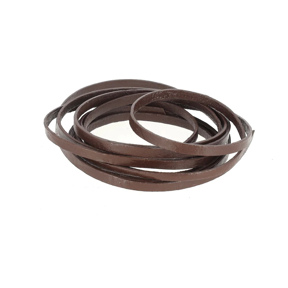 Lacet en cuir pigmenté Plat - Largeur 4mm - Image 10
