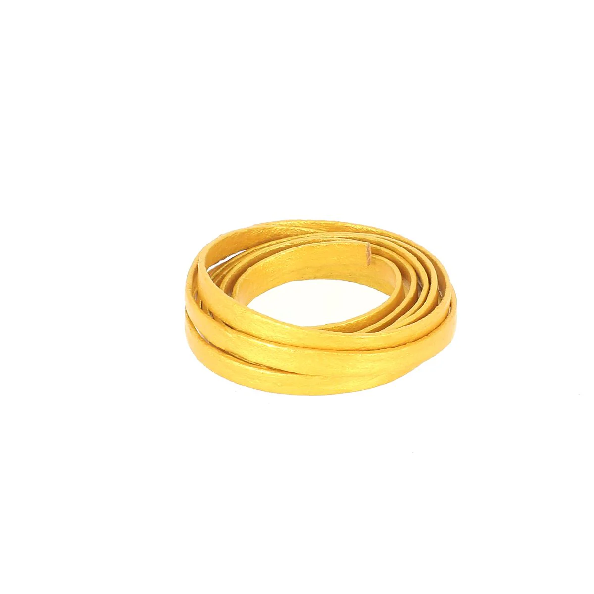 Lacet en cuir pigmenté Plat - Largeur 4mm - Image 13
