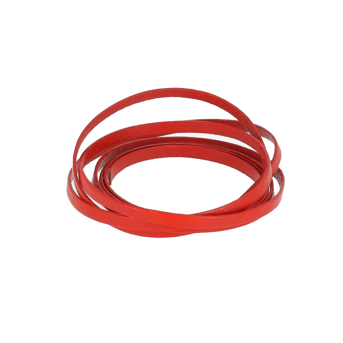 Lacet en cuir pigmenté Plat - Largeur 4mm - Image 16