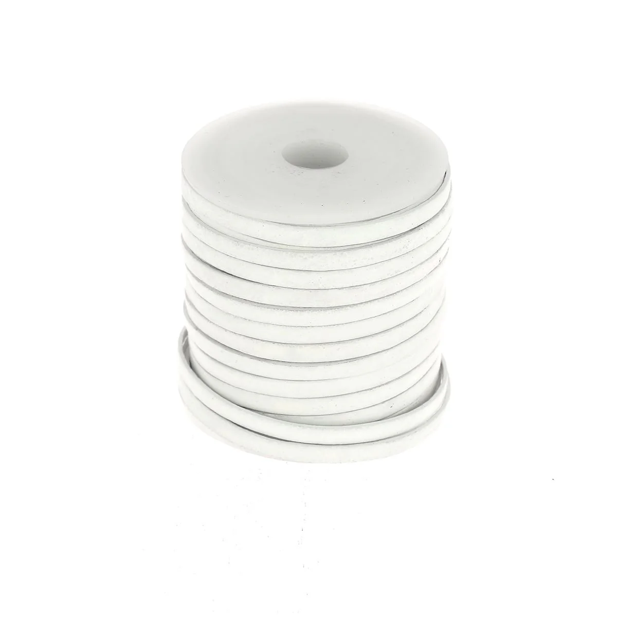 Lacet en cuir pigmenté Plat - Largeur 4mm - Image 5