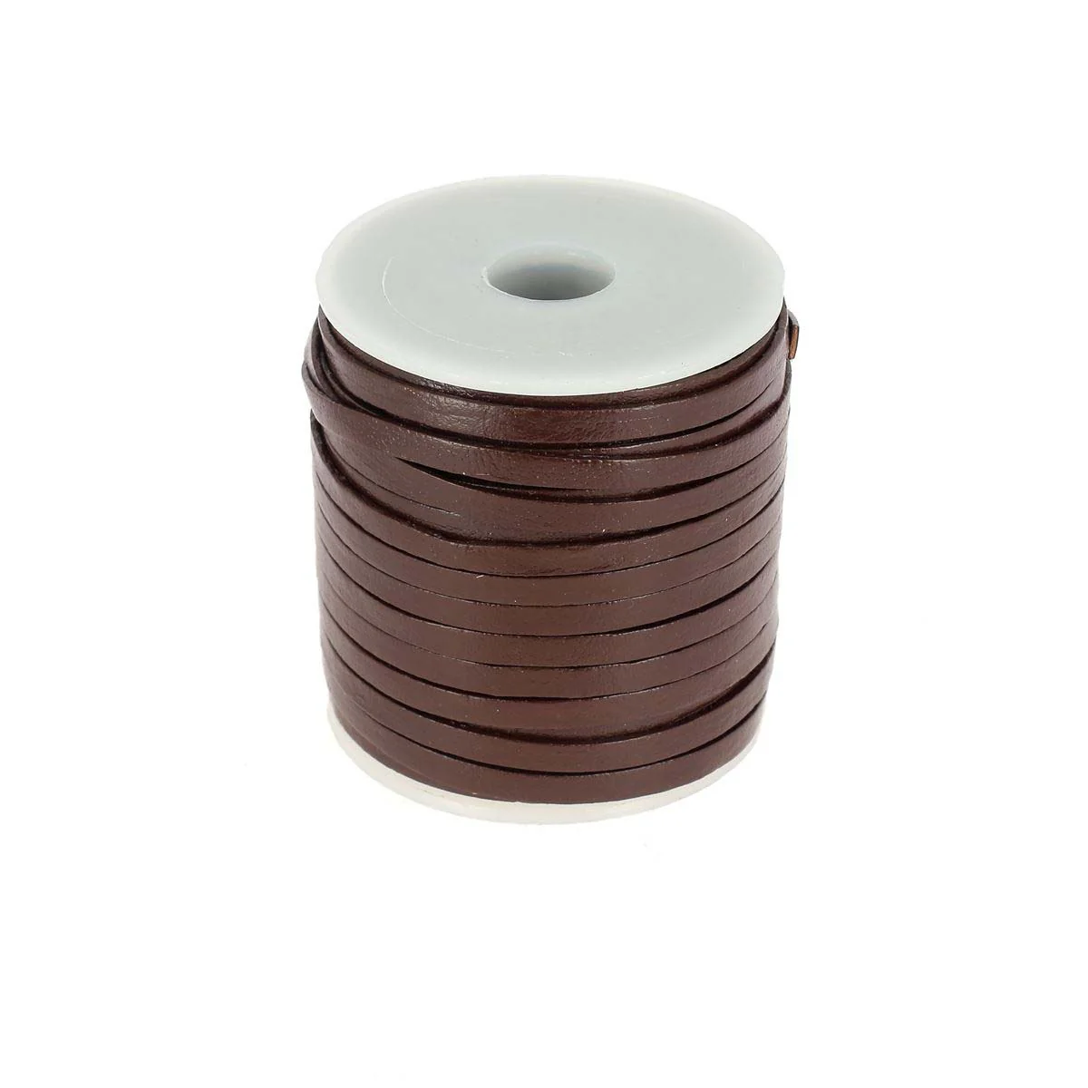 Lacet en cuir pigmenté Plat - Largeur 4mm - Image 7