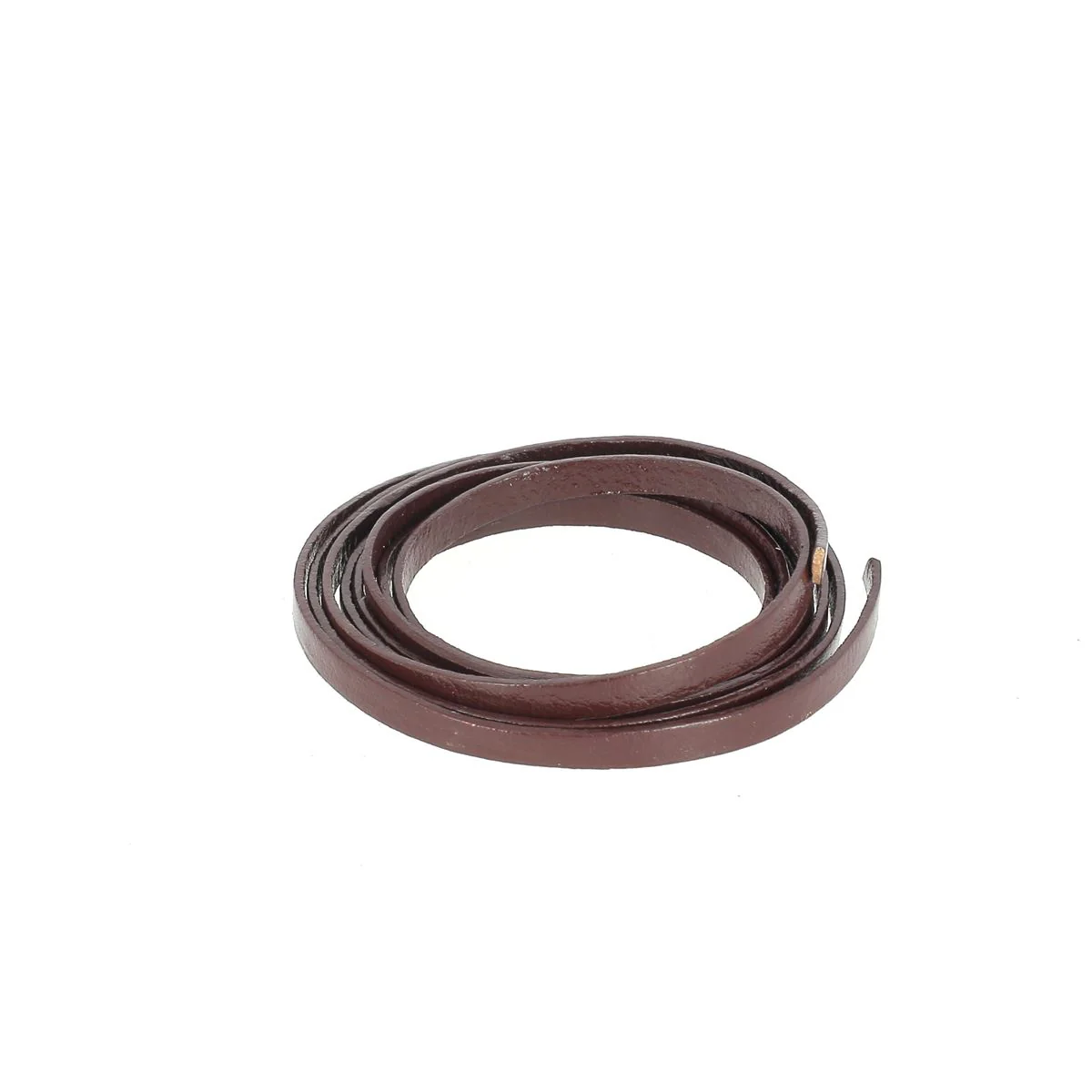 Lacet en cuir pigmenté Plat - Largeur 4mm - Image 8