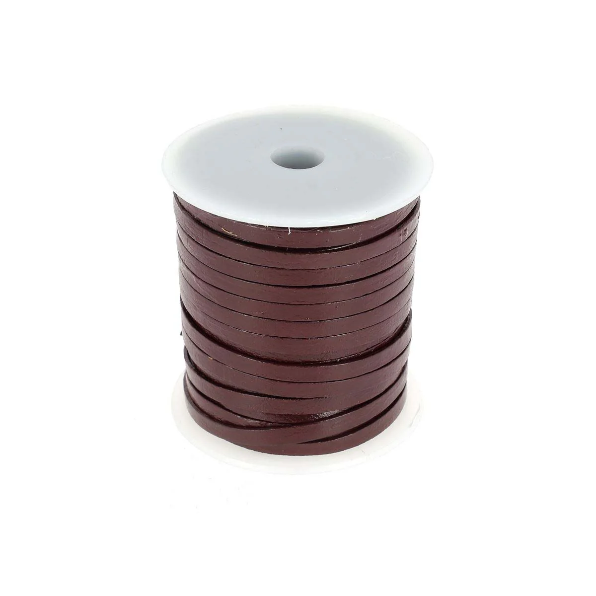 Lacet en cuir pigmenté Plat - Largeur 4mm - Image 9