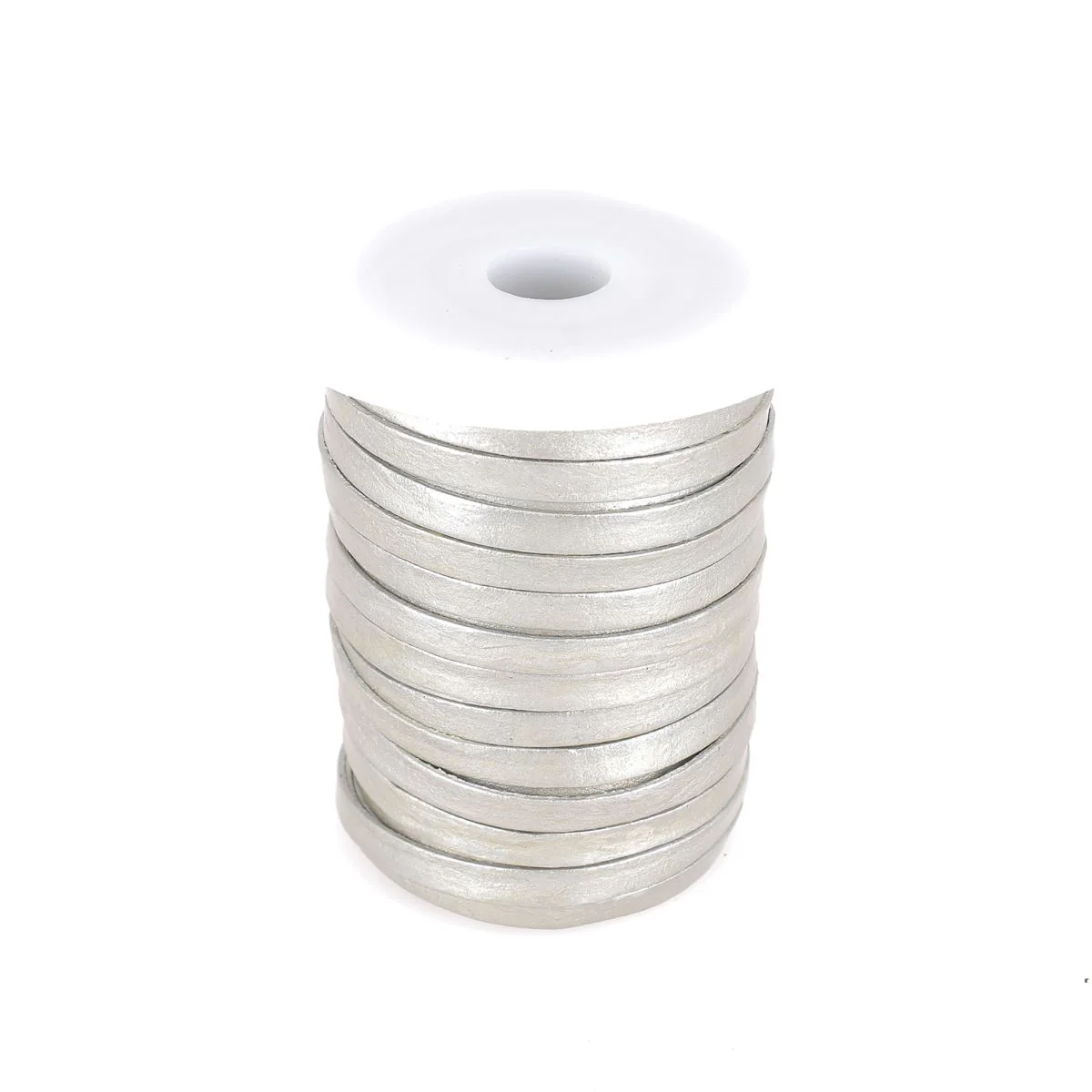 Lacet en cuir pigmenté Plat - Largeur 5mm