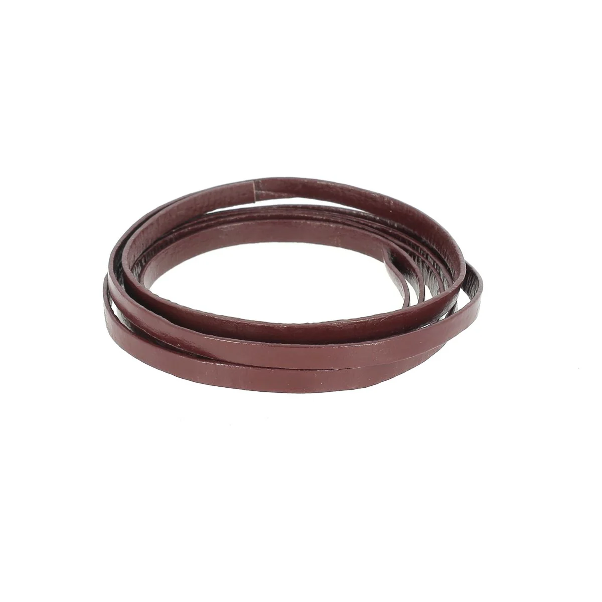 Lacet en cuir pigmenté Plat - Largeur 5mm - Image 10