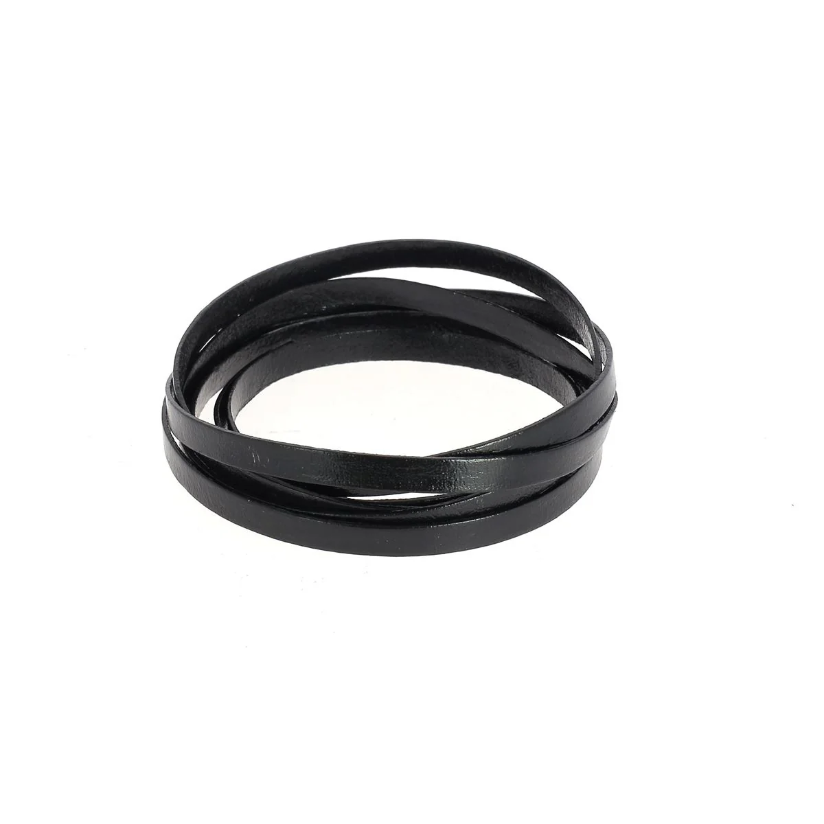 Lacet en cuir pigmenté Plat - Largeur 5mm - Image 12