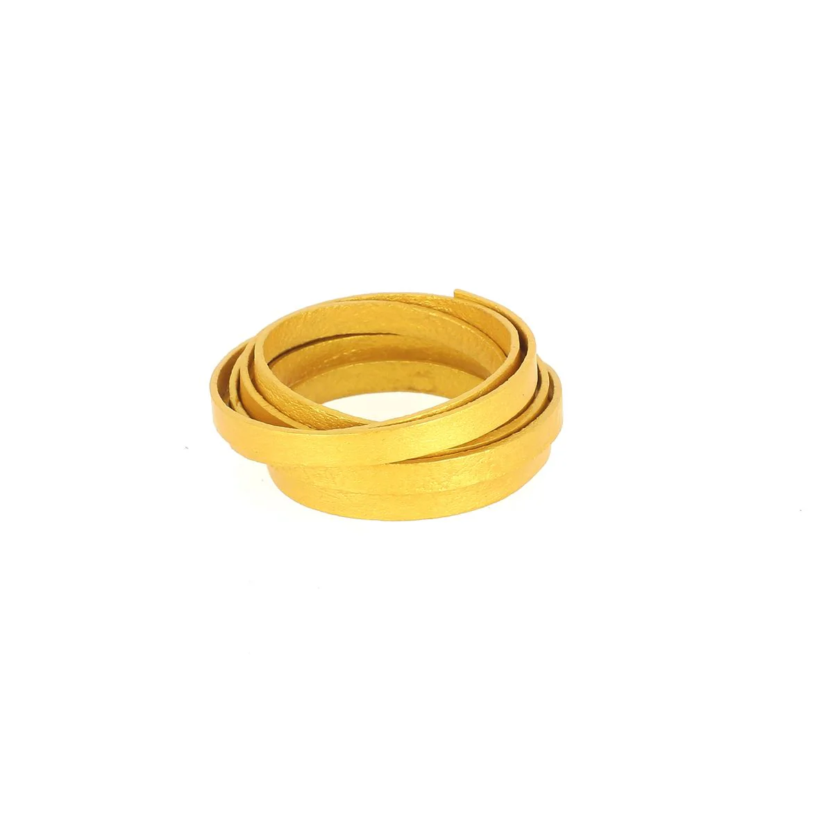Lacet en cuir pigmenté Plat - Largeur 5mm - Image 14