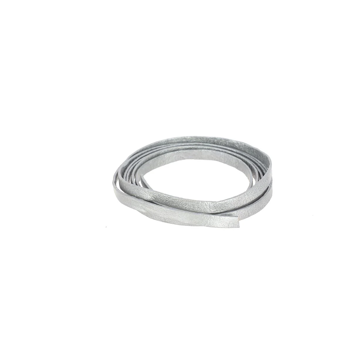 Lacet en cuir pigmenté Plat - Largeur 5mm - Image 3