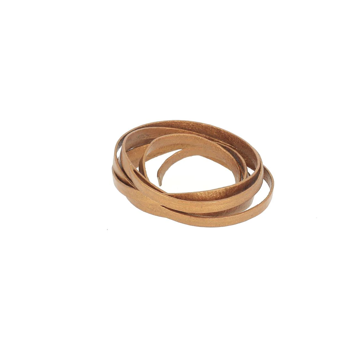 Lacet en cuir pigmenté Plat - Largeur 5mm - Image 7