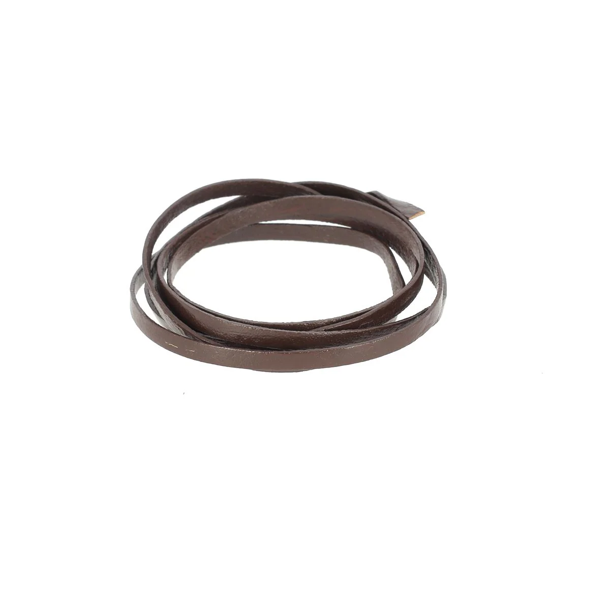 Lacet en cuir pigmenté Plat - Largeur 5mm - Image 8
