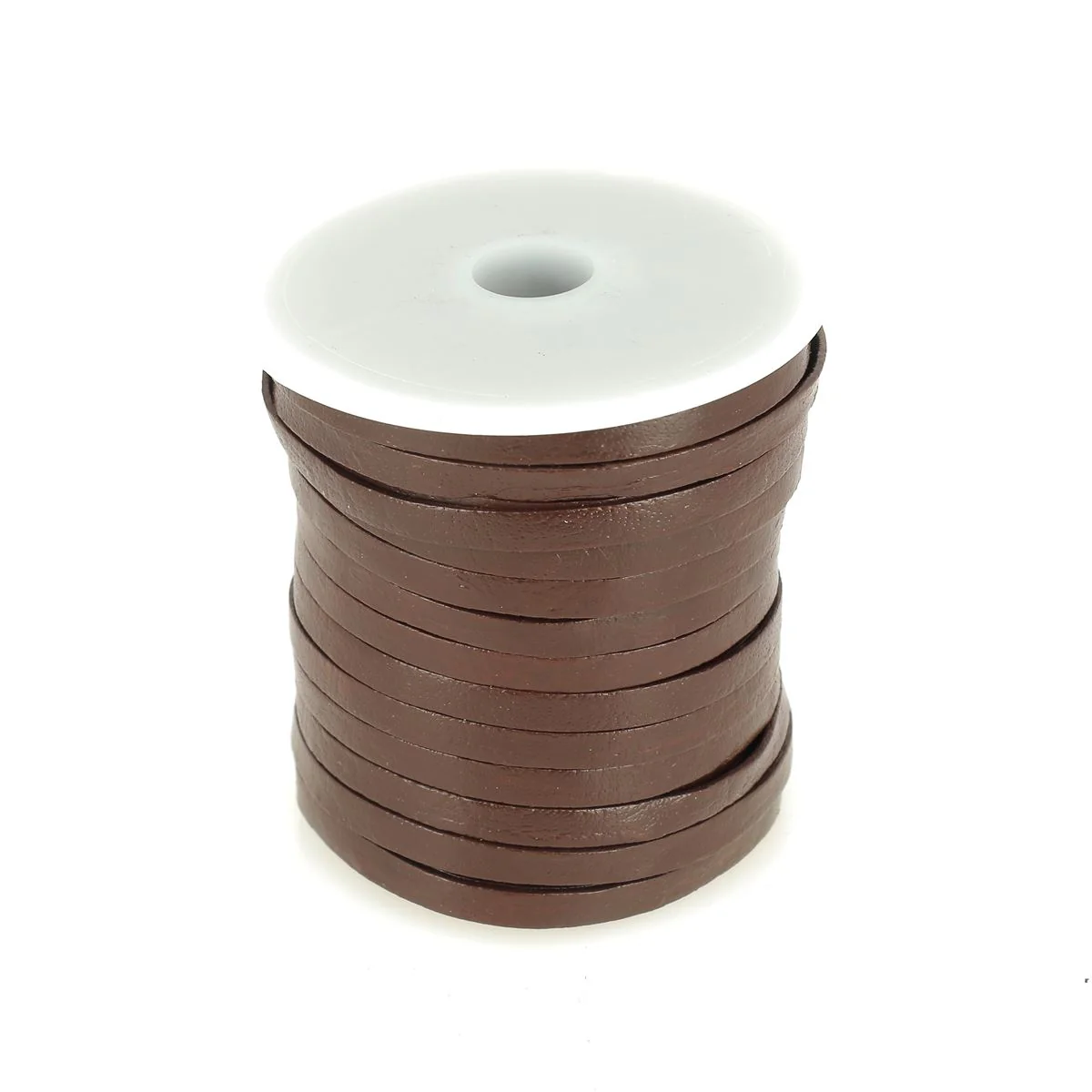 Lacet en cuir pigmenté Plat - Largeur 5mm - Image 9