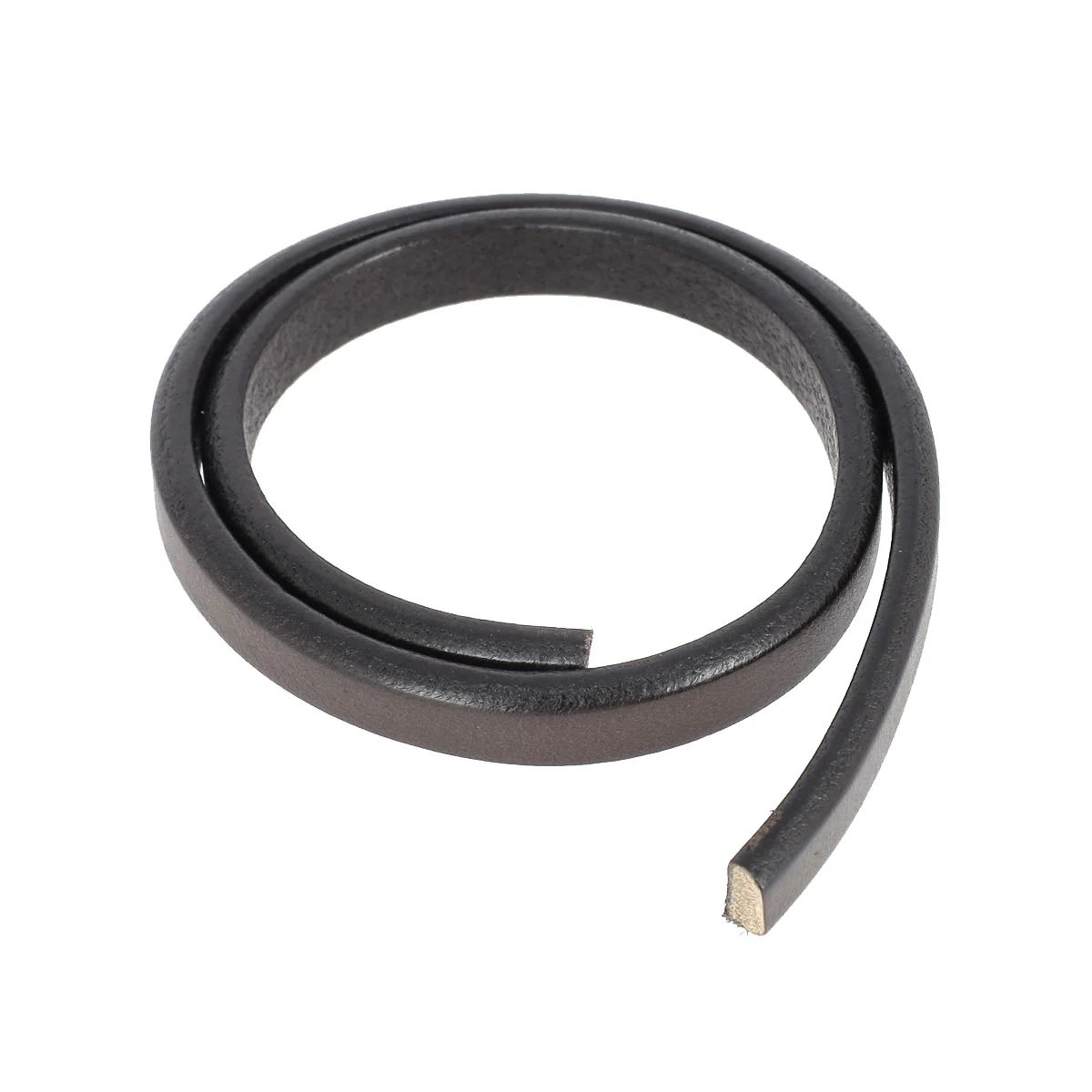 Lacet en cuir Régaliz teinté - 10x4,5mm - Marron - Les 10cm