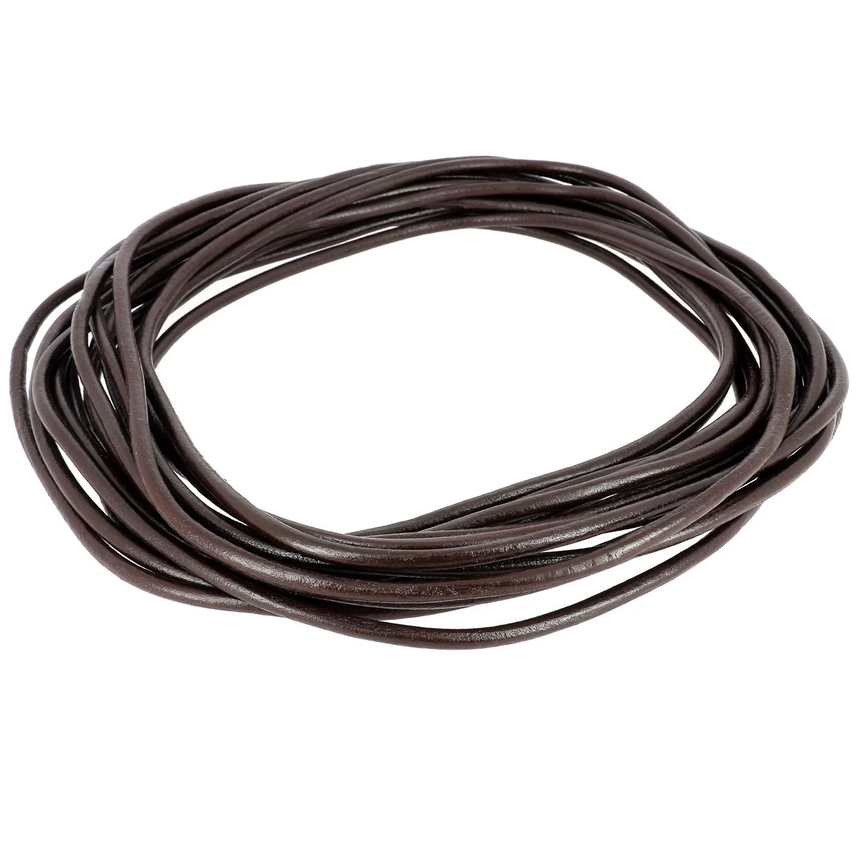 Lacet en cuir pigmenté Rond - Diamètre 5mm - Image 2