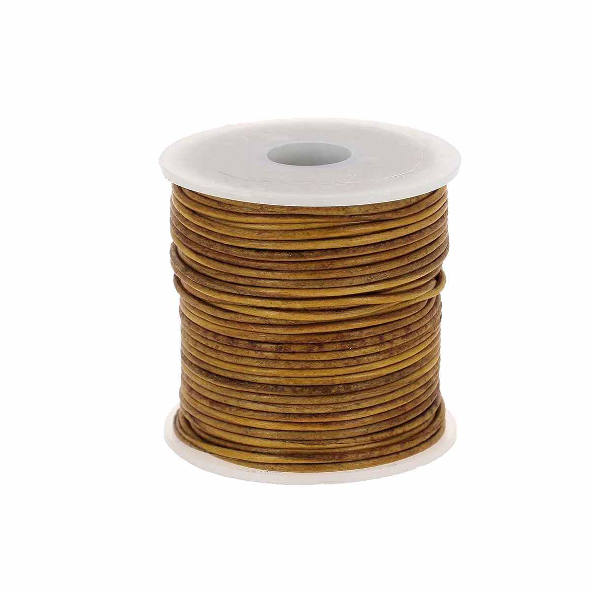 Lacet en cuir teinté Rond - AMBRE