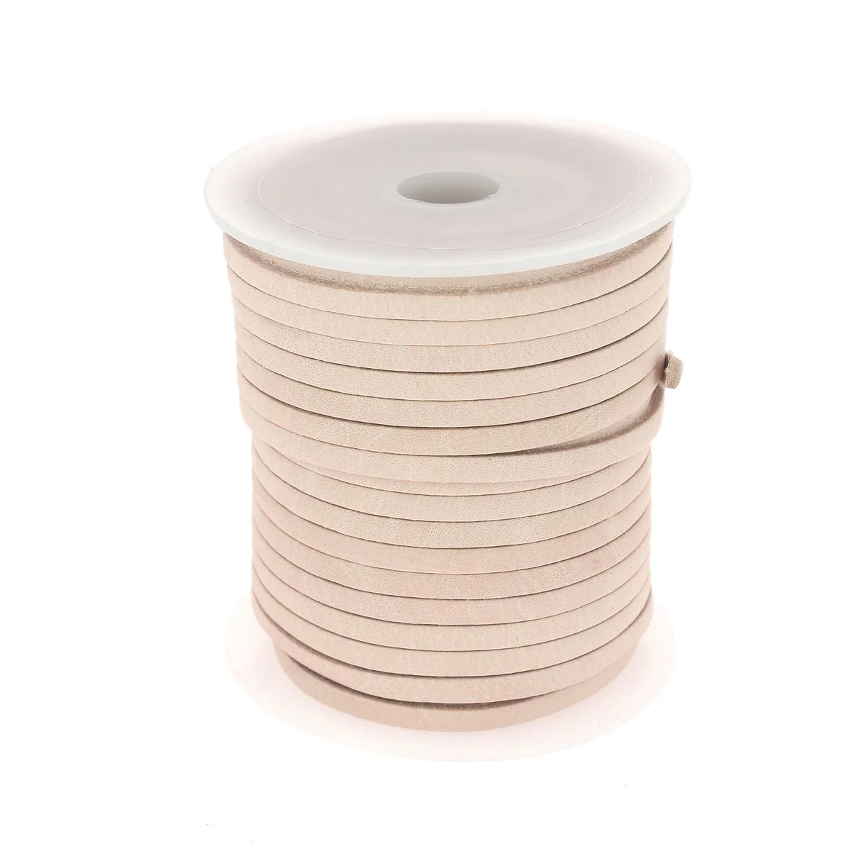 Lacet en cuir de buffle Plat - NATUREL - Image 2