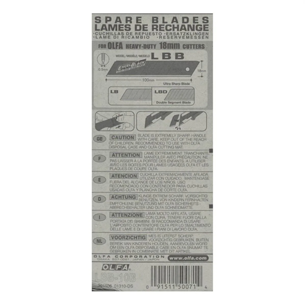 Lot de 10 lames de rechange pour cutter 18mm - Qualité EXCEL BLACK - Image 3