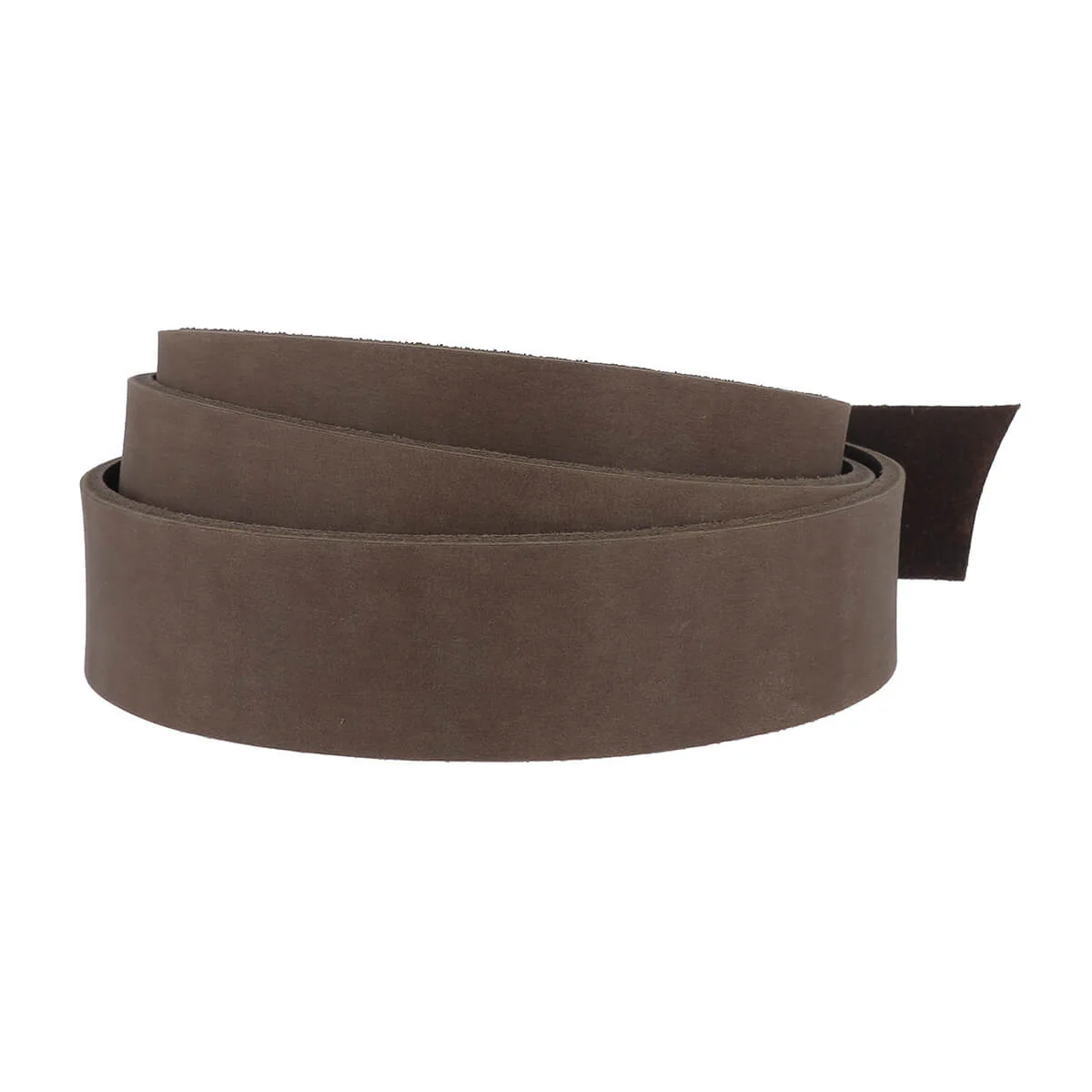Lanière en cuir de collet GRAS tannage végétal - MARRON FONCÉ - Ép 3,4mm