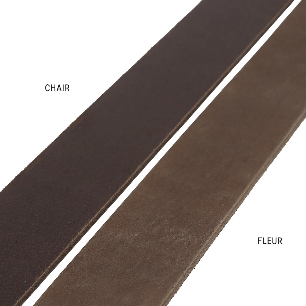 Lanière en cuir de collet GRAS tannage végétal - MARRON FONCÉ - Ép 3,4mm - Image 6