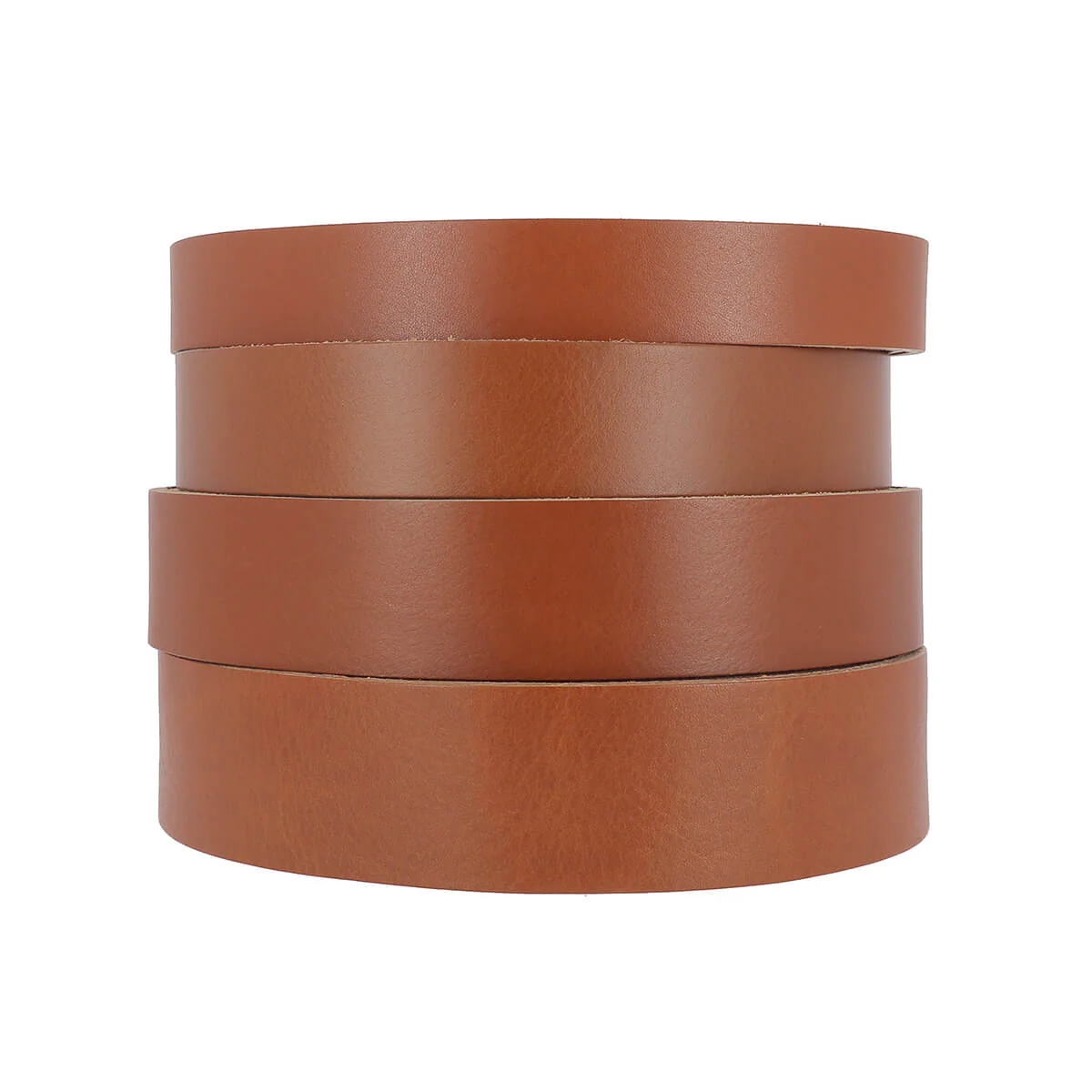 Lanière en cuir de collet NOURRI FOULONNÉ tannage végétal - MARRON CUERO - Ép 3,4mm - Image 3