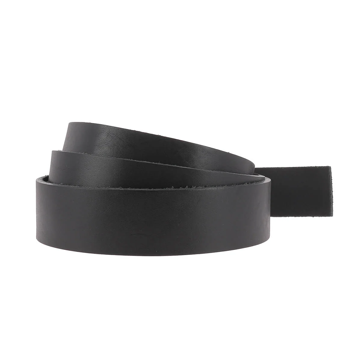 Lanière en cuir de collet NOURRI FOULONNÉ tannage végétal - NOIR - Ép 3,4mm