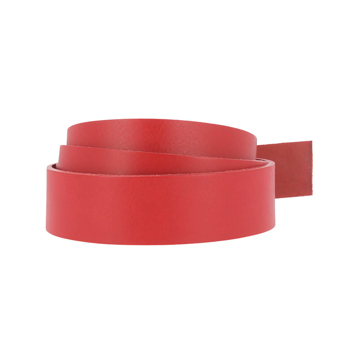 Lanière en cuir de collet NOURRI FOULONNÉ tannage végétal - ROUGE VIF - Ép 3,4mm
