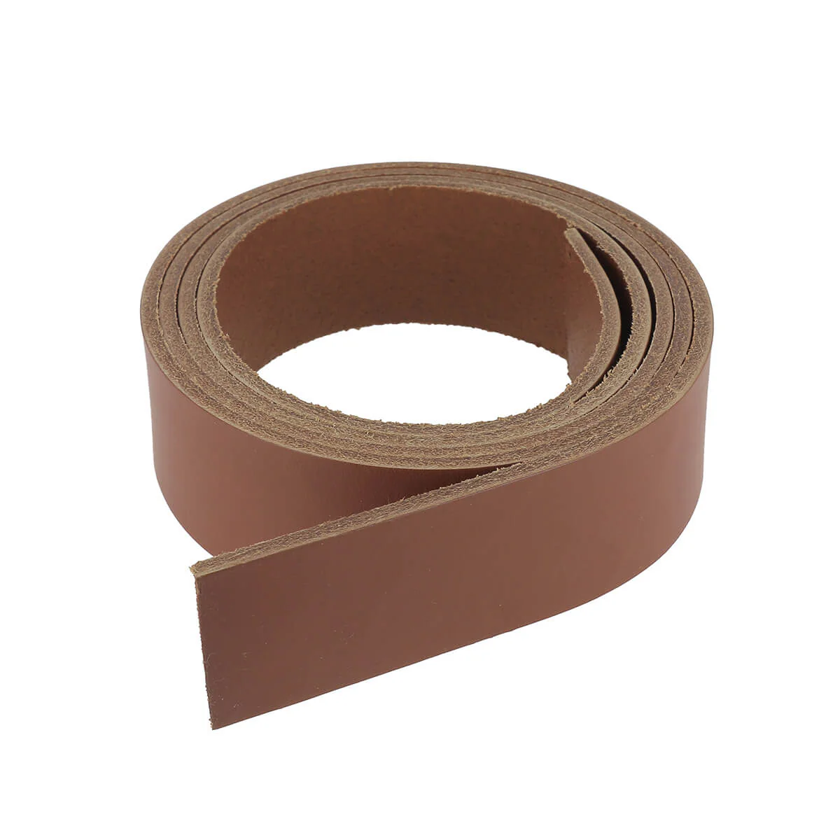 Lanière en cuir de collet tannage végétal - COGNAC - Ép 3,4mm - Image 2