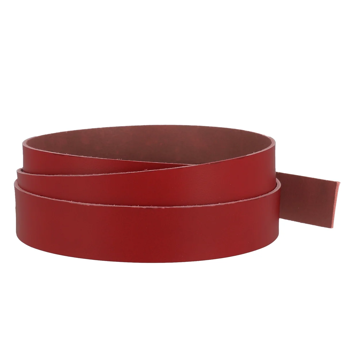 Lanière en cuir de collet tannage végétal - ROUGE FONCÉ - Ép 1,9mm