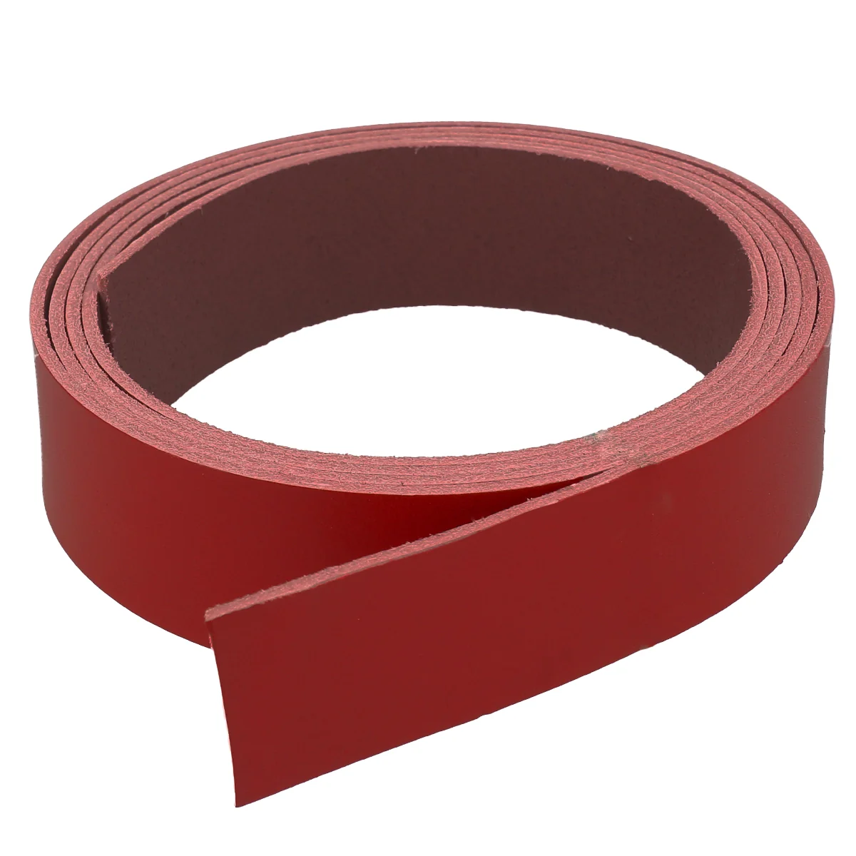 Lanière en cuir de collet tannage végétal - ROUGE FONCÉ - Ép 1,9mm - Image 2