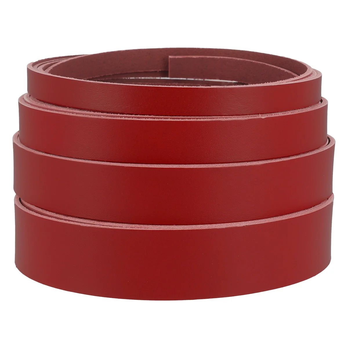 Lanière en cuir de collet tannage végétal - ROUGE FONCÉ - Ép 1,9mm - Image 3