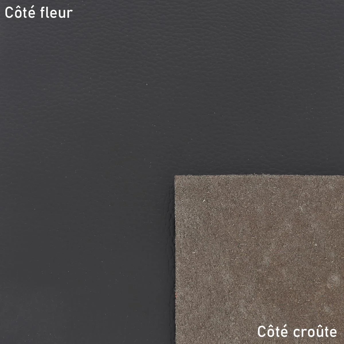 Lanière en cuir de croupon grainé tannage végétal - MARRON FONCÉ I78 - Image 3