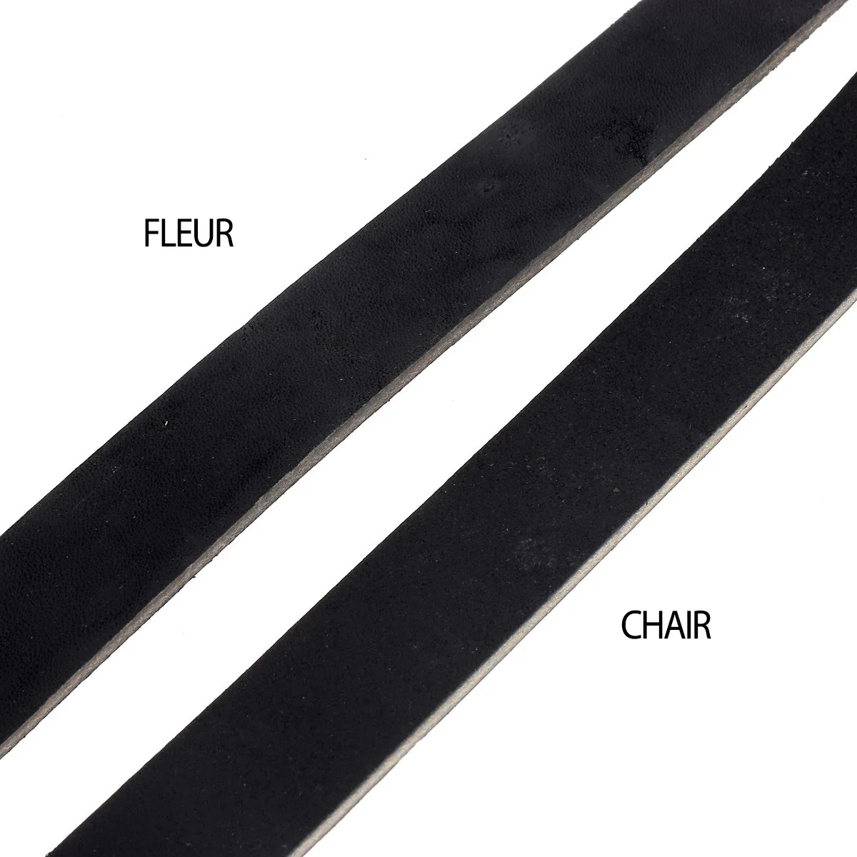 Lanière en cuir de croupon pré-étiré BOYOMA - Radermecker - 28mm - NOIR - Ép 5,3mm - Image 2