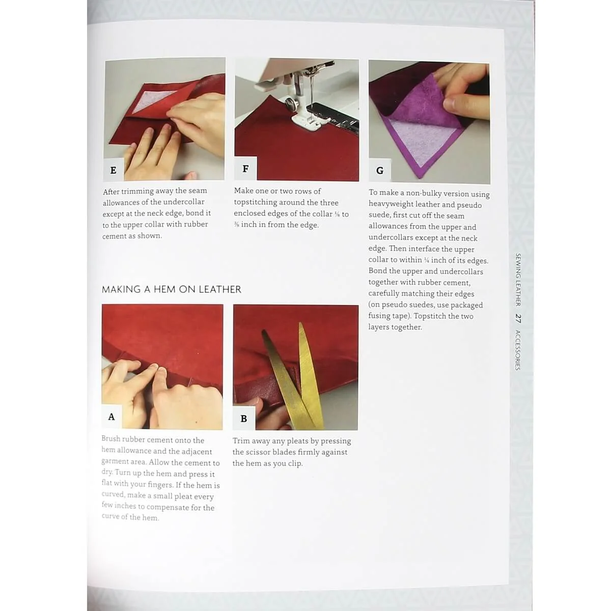 Livre "SEWING LEATHER ACCESSORIES" - Accessoires en cuir à coudre - Image 3