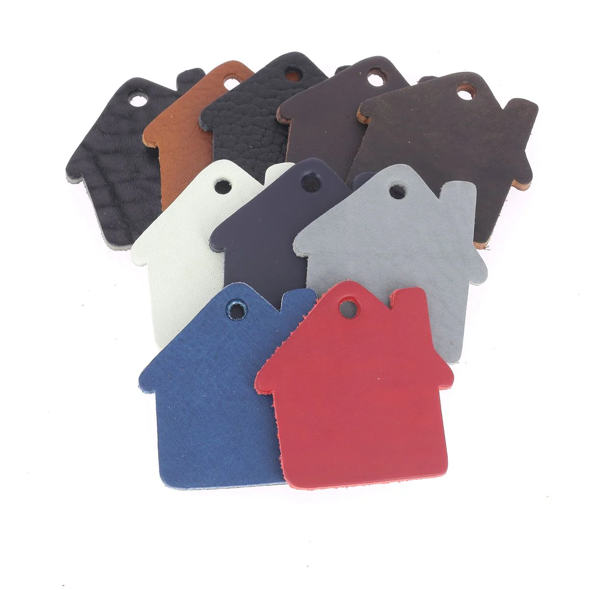 Lot de 10 découpes GRANDE MAISON pour porte clés en cuir teinté - DIVERS - Image 2