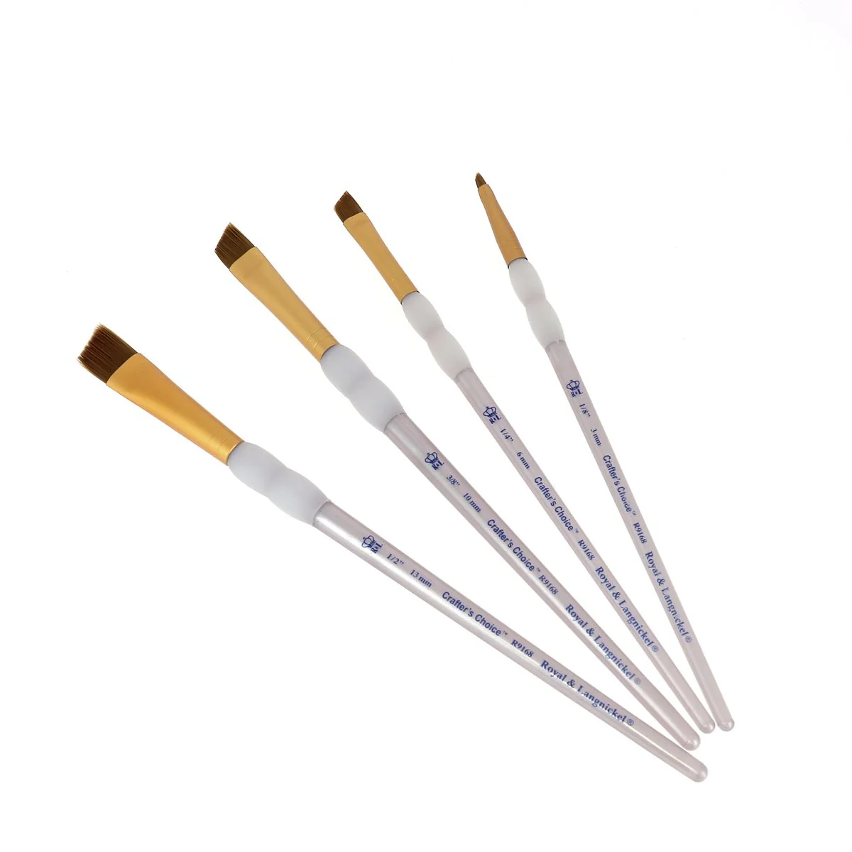 Lot de 4 pinceaux en Taklon - Angled set