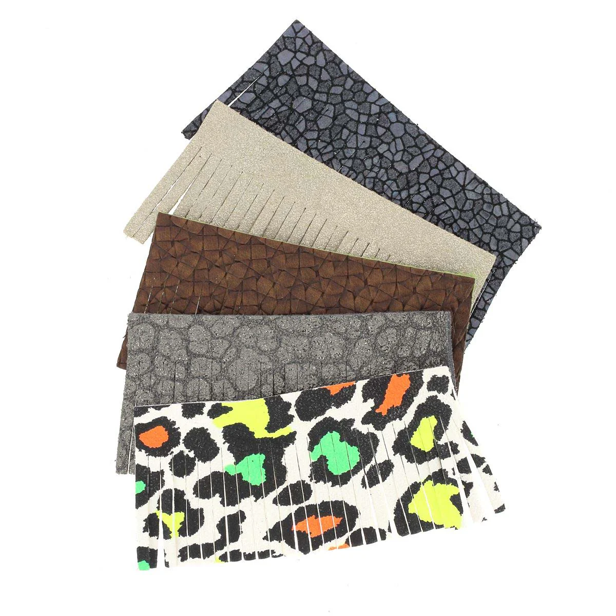 Lot de 5 découpes POMPONS pour porte-clés en cuir FANTAISIE - Image 3