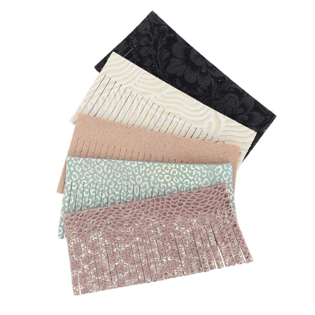Lot de 5 découpes POMPONS pour porte-clés en cuir FANTAISIE - Image 4