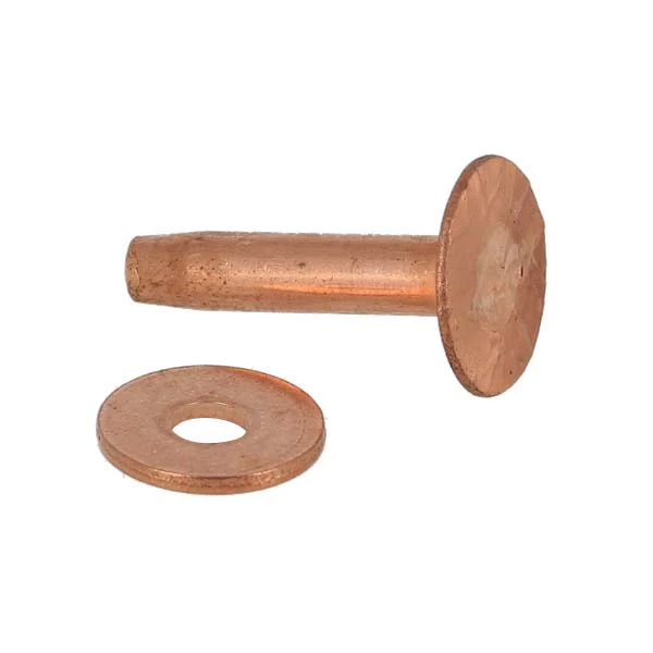 Lot de 50 rivets en CUIVRE avec rondelles à mater T41 - Image 3