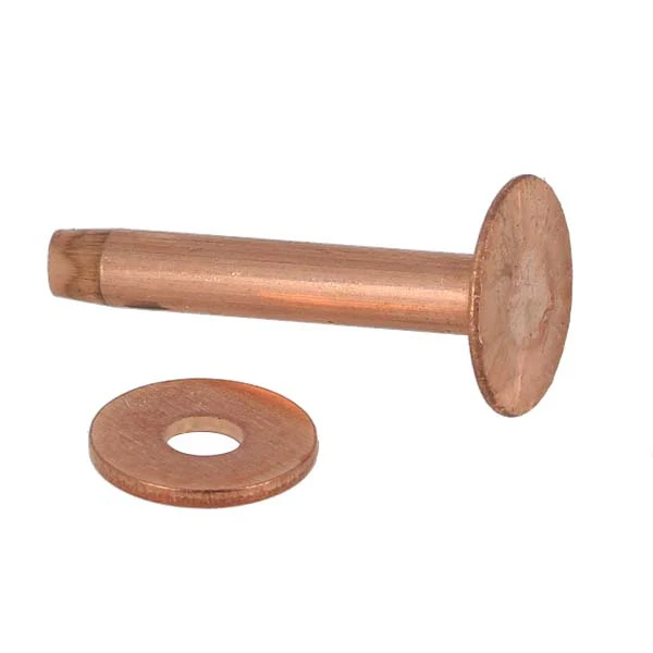 Lot de 50 rivets en CUIVRE avec rondelles à mater T41 - Image 4
