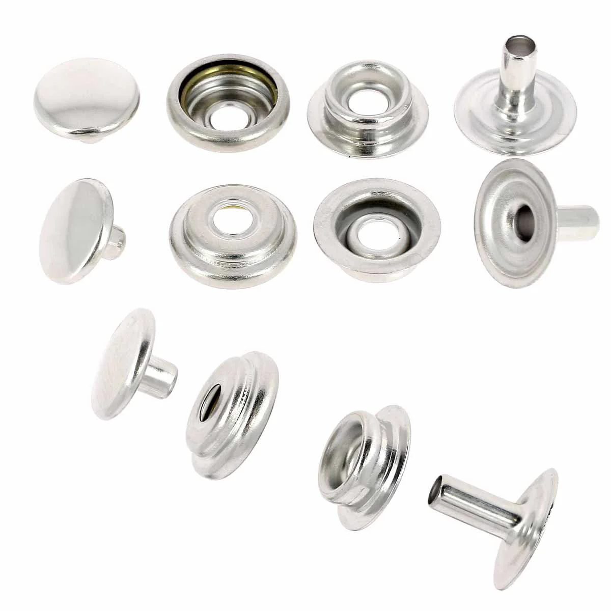 Lot de boutons pression FORT en laiton - Diamètre 12mm - Image 5