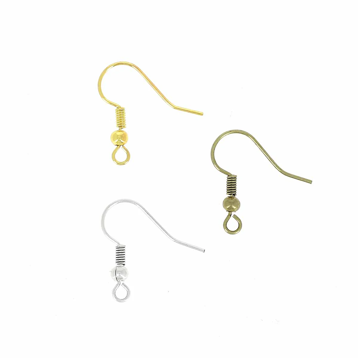 Lot de 10 crochets boucles d'oreilles en laiton - 19mm