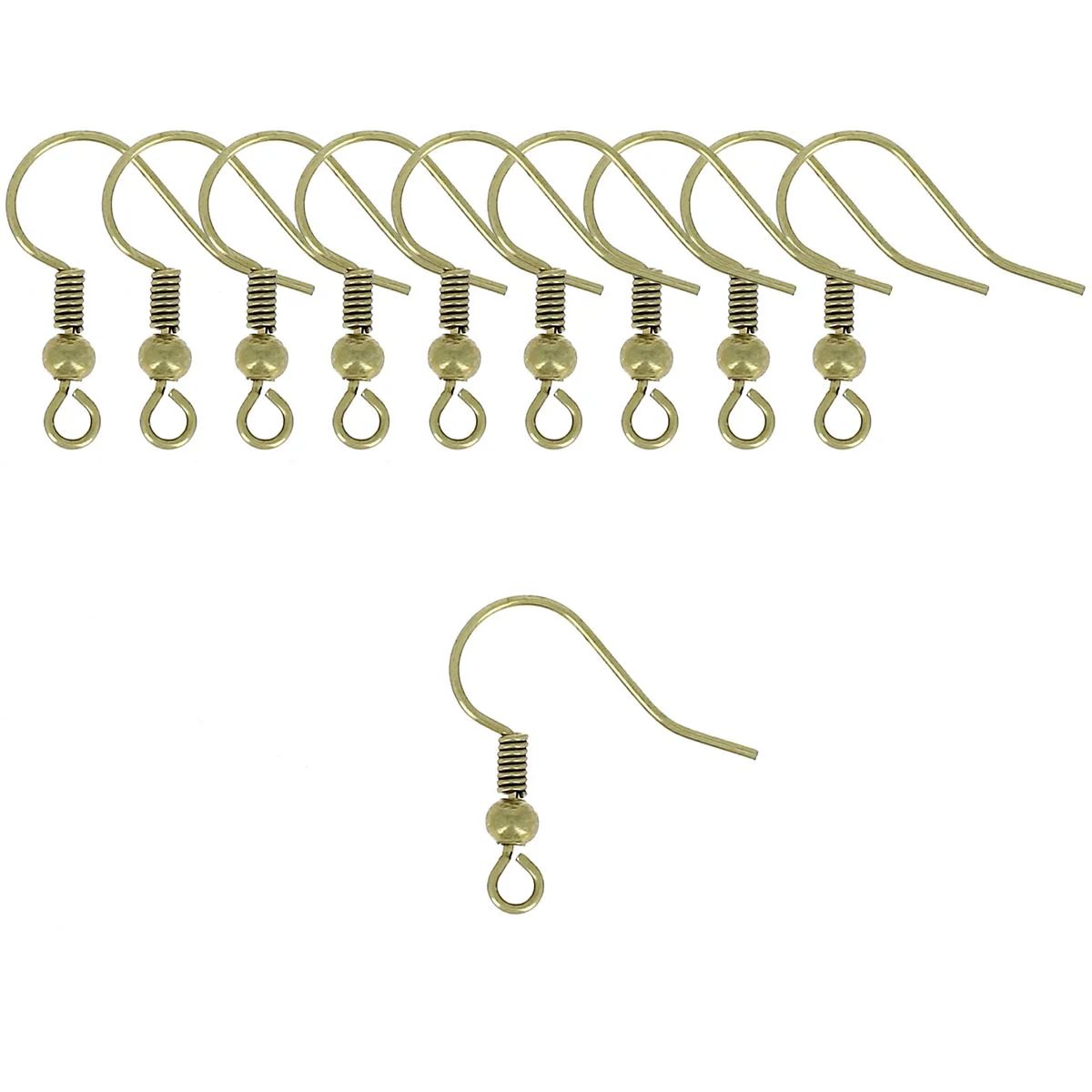 Lot de 10 crochets boucles d'oreilles en laiton - 19mm - Image 4