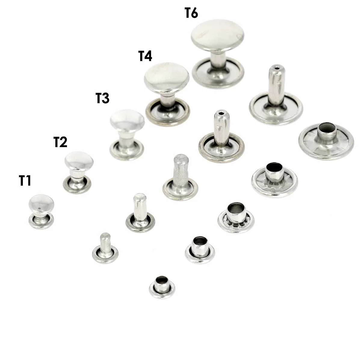 Lot de rivets moyens DOUBLE CALOTTE en laiton (T3) - Image 16