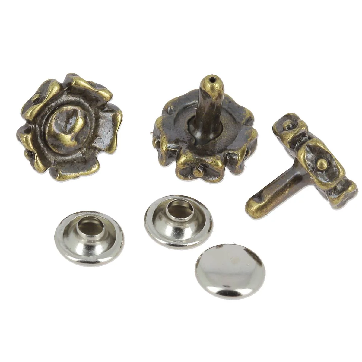 Lot de 6 conchos FLEUR - Image 8